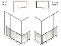 AKW Half Height Sliding Screens -White - Option SY