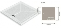 AKW Braddan Shower Tray with Upward Discharge Waste