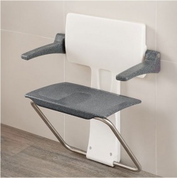 Impey Slimfold Shower Seat - Black Granite