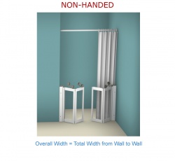 Contour Front Access WF19 | White | Half Height Shower Doors Screens