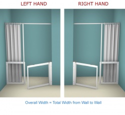 Contour Front Access with Fixed Panel WF21| Luxe Silver | Half Height Shower Doors Screens
