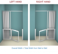 Contour Front Access with Fixed Panel WF23 | White | Half Height Shower Doors Screens