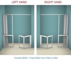 Contour Front Access with Fixed Panel WF24 | White | Half Height Shower Doors Screens