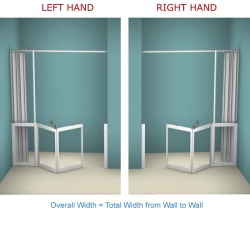 Contour Front Access with Fixed Panel WF25 | White | Half Height Shower Doors Screens