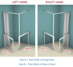 Contour Front Access with Return Panel WF29 | White | Half Height Shower Doors Screens