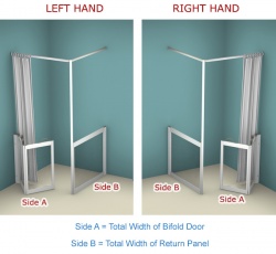 Contour Front Access with Return Panel WF31 | White | Half Height Shower Doors Screens
