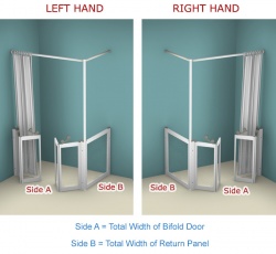 Contour Front Access with Return Panel WF32| Luxe Silver | Half Height Shower Doors Screens