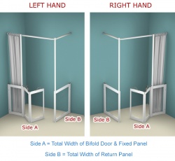 Contour Front Access with Return Panel WF33| Luxe Silver | Half Height Shower Doors Screens