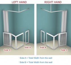 Contour Corner Access with Fixed Panel WF6 | White | Half Height Shower Doors Screens