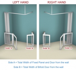 Contour Corner Access with Fixed Panel WF9 | White | Half Height Shower Doors | Screens