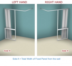 Contour Fixed Panel and Pole WFY | White | Half Height Shower Doors Screens