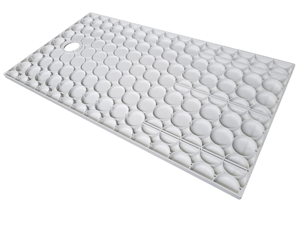 The circular ribbed underside eliminates slippage when installing