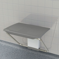 Impey Slimfold Shower Bench - Grey