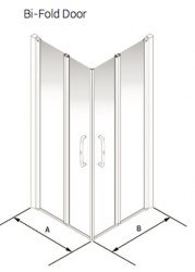 Larenco Corner Full Height Shower Enclosure Bi-Fold Doors