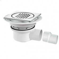 McAlpine TSG52 Gravity Waste - Stainless Steel top for Tiled floors - Package Deal