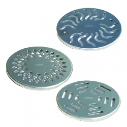 Purus Round Stainless Steel Grates for Vinyl Floors