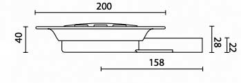 Dimensions for Impey Level-Dec pump waste TAD13